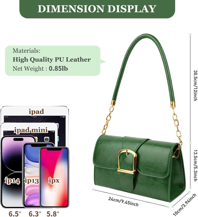 Gosect Shoulder Bag for Women, Cute Soft PU Leather Small Crossbody Purses Handbags, Trendy Underarm Bag Tote Purses for Women - Image 3